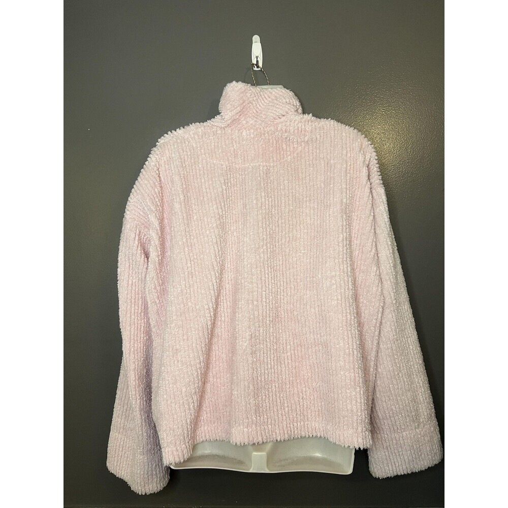 Romantic Concepts Sweater Womens L/XL Pink Chenille Fuzzy Cardigan Jacket USA - Picture 5 of 8